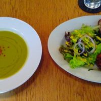 tea time soup and salad! at 8ablish in Tokyo
