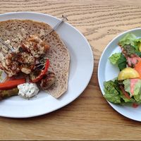 Souvlaki lunch set at 8ablish in Tokyo