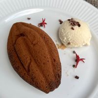 Chocolate cake with vanilla ice cream   at 8ablish in Tokyo