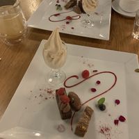 Ice cream, chocolate cake, fig bar and mouse at 8ablish in Tokyo