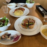 Partially eaten lunch set at 8ablish in Tokyo