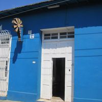 From  the street at Paladar Sol y Son in Trinidad