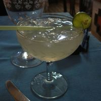 Side car : lemon juice, rum, ice and triple sec. at Paladar Sol y Son in Trinidad