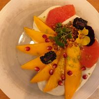 Mango with cashew cream at Le Potager de Charlotte in Paris