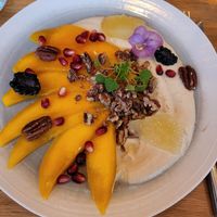Mango, vanilla cashew cream (so yum), pecan granola, grapefruit at Le Potager de Charlotte in Paris