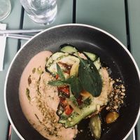 Plat : aubergines grillées  at Le Potager de Charlotte in Paris