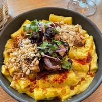 Rigatoni carbonara  at Le Potager de Charlotte in Paris