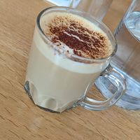Cafe Latte with Oat milk and cinnamon- husband loved it at Le Potager de Charlotte in Paris