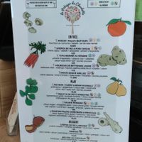 Menu at Le Potager de Charlotte in Paris