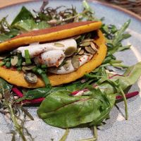 Crêpes as starter at Le Potager de Charlotte in Paris