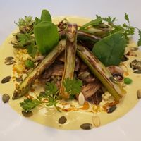 Millet, aspargus and curry at Le Potager de Charlotte in Paris