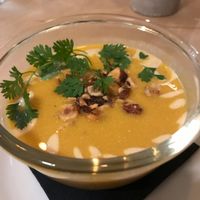 Pumpkin soup at Le Potager de Charlotte in Paris