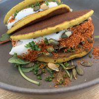 Chickpea and rice pancakes at Le Potager de Charlotte in Paris