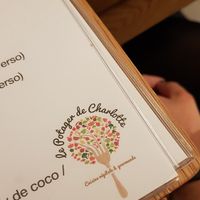 Menu at Le Potager de Charlotte in Paris