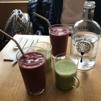 Smoothies and Matcha latte  at Le Potager de Charlotte in Paris