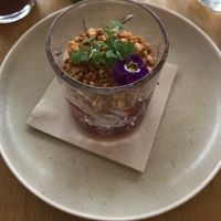 Charlotte with strawberries   at Le Potager de Charlotte in Paris