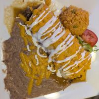 Vegan burrito Asada with refried beans at Mi Ranchito Grill in South Salt Lake