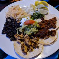 Street tacos with chik'n and soy-rizo. at Mi Ranchito Grill in South Salt Lake