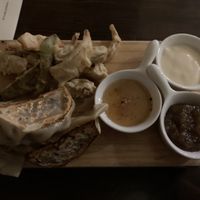 Tempura and gyoza  at El Buda Profano in Arequipa