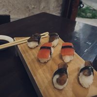 Nigirizushi sampler  at El Buda Profano in Arequipa