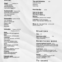 Menu page 1  at El Buda Profano in Arequipa