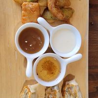 Gyozas and tempuras at El Buda Profano in Arequipa