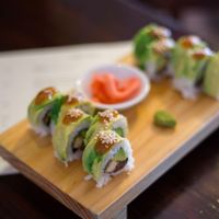 Avocado wrapped sushi, Goki at El Buda Profano in Arequipa