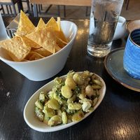 Lima bean hummus w/ seasonal chips  at Mayan Cafe in Louisville
