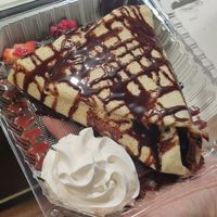 V batter/ raspberry, strawberry crepe at Crepes of Wrath in Redlands
