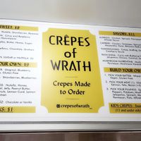 Menu at Crepes of Wrath in Redlands