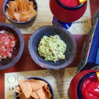 Guacamole and pico de gallo at Frida in Warsaw