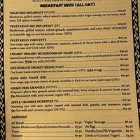 Menu 1  at Potpourri Vegetarian Cafe in Dunedin