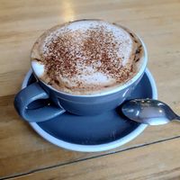 Mocha at Potpourri Vegetarian Cafe in Dunedin