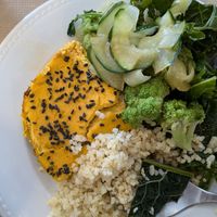 Hay porción pequeña y grande para elegir at BE U in Ericeira