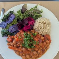 Vegetable + quinoa plate at BE U in Ericeira