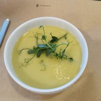 Onion and leek soup at BE U in Ericeira
