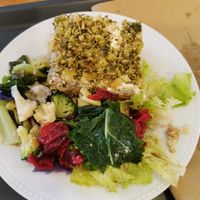 Tofu "pie" (Prato do dia) - absolutely delicious and loads of veggies at BE U in Ericeira