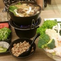 mushroom pot set for two at Greendot 绿一点 - Raffles Place in Central Singapore