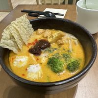 Delicious vegan laksa   at Greendot 绿一点 - Raffles Place in Central Singapore