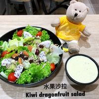 Fruit salad at Greendot 绿一点 - Raffles Place in Central Singapore