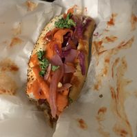 Vegan bahn mi hotdawg  at Pop a Top - E University in Gainesville