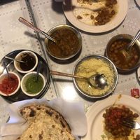 A vegan spread  at Clay Oven in Frederick