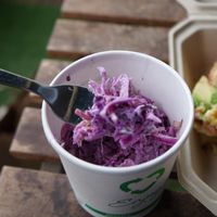 Slaw that comes with the apple sandwich  at Little Pine in Los Angeles