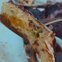 Inside of Jalapeño Cheddar French toast  at Little Pine in Los Angeles