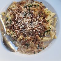 Riggitoni cheesie at Little Pine in Los Angeles