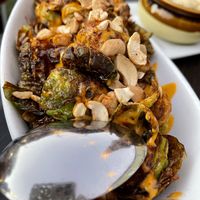 Always gripping:  fried Brussels with a kick!  at Little Pine in Los Angeles