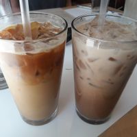 iced coffees at Little Pine in Los Angeles