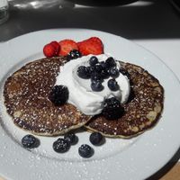 lemon poppy seed pancakes at Little Pine in Los Angeles