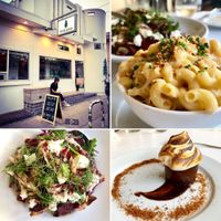 Raddicio fig salad, the infamous smore an mac and cheese at Little Pine in Los Angeles