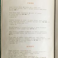 menu 2 at Miss Bliss Wholefoods Kitchen in West End